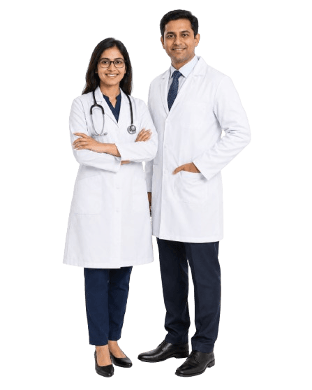 Medical professionals at Sangi Hospital